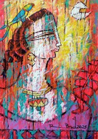 A. S. Rind, 10 x 15 Inch, Acrylic On Paper, Figurative Painting, AC-ASR-807